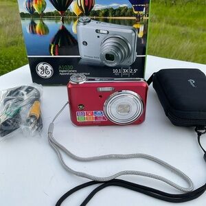“New” General Electric A1030 10MP Digital Camera (Red)